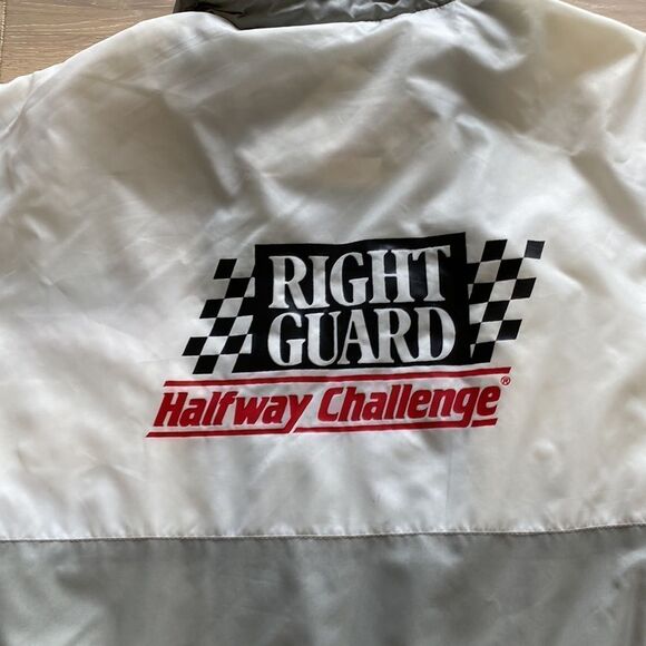Vintage Racing Jacket Right Guard Halfway Challenge Windbreaker Bomber Mens Sz L - Picture 7 of 14